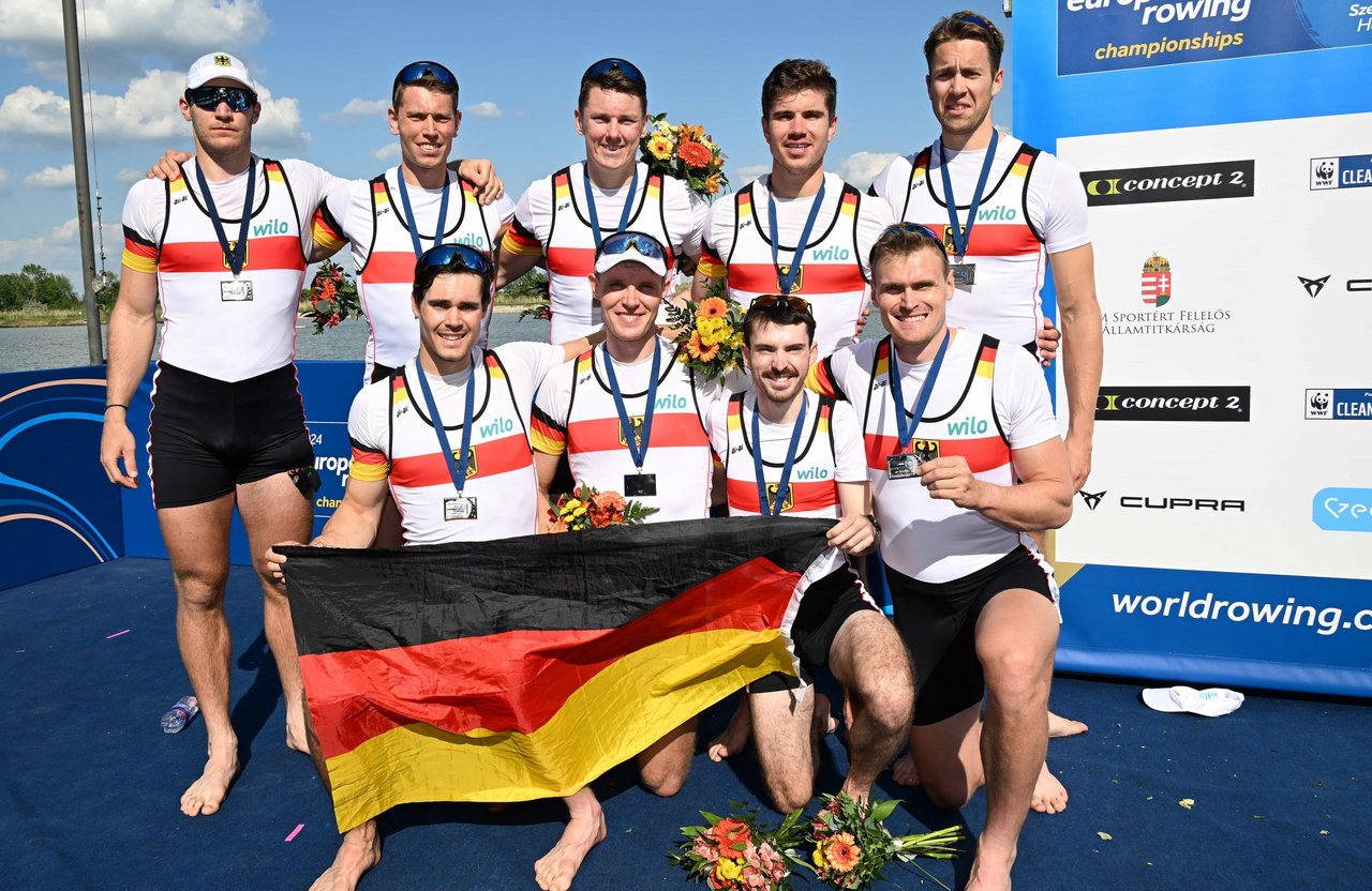 Deutschland-Achter gewinnt EM-Silber in Ungarn