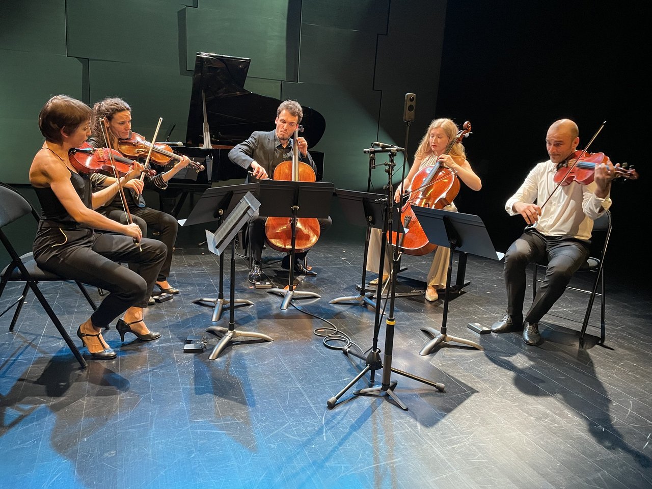 Das „Quatuor Voce“ spielte zusammen mit Anouchka Hack (Cello) ein Quintett-Stück 